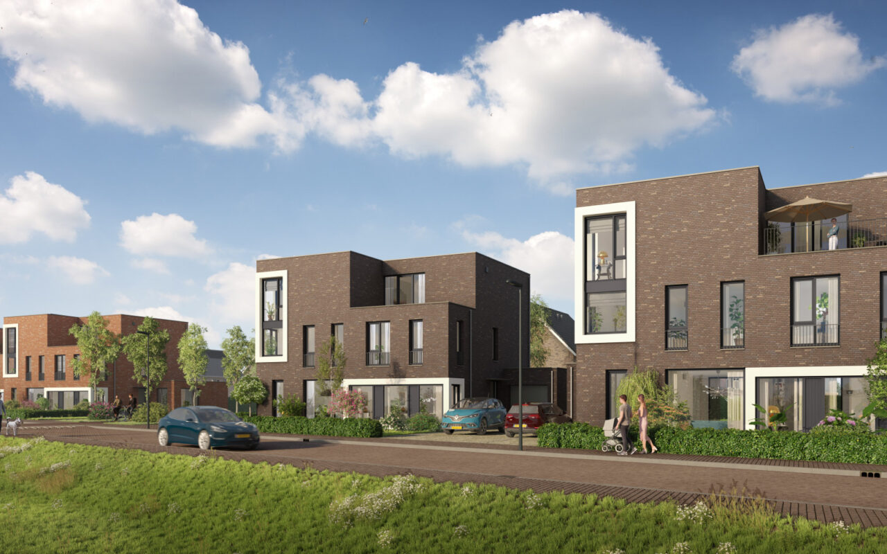 Render van nieuwbouwwijk