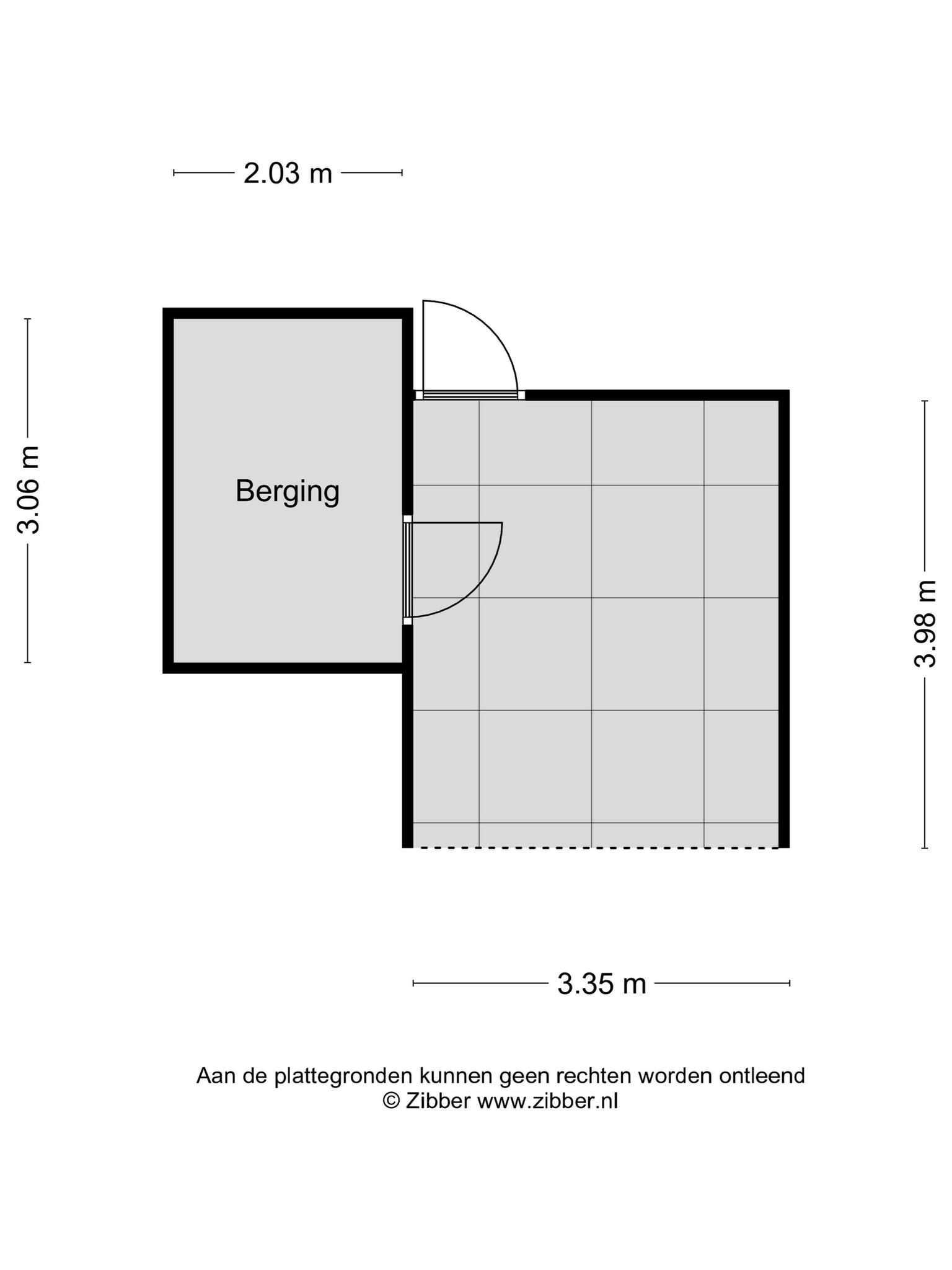 Plattegrond berging en overkapping, Rompertcentrum 2 's-Hertogenbosch