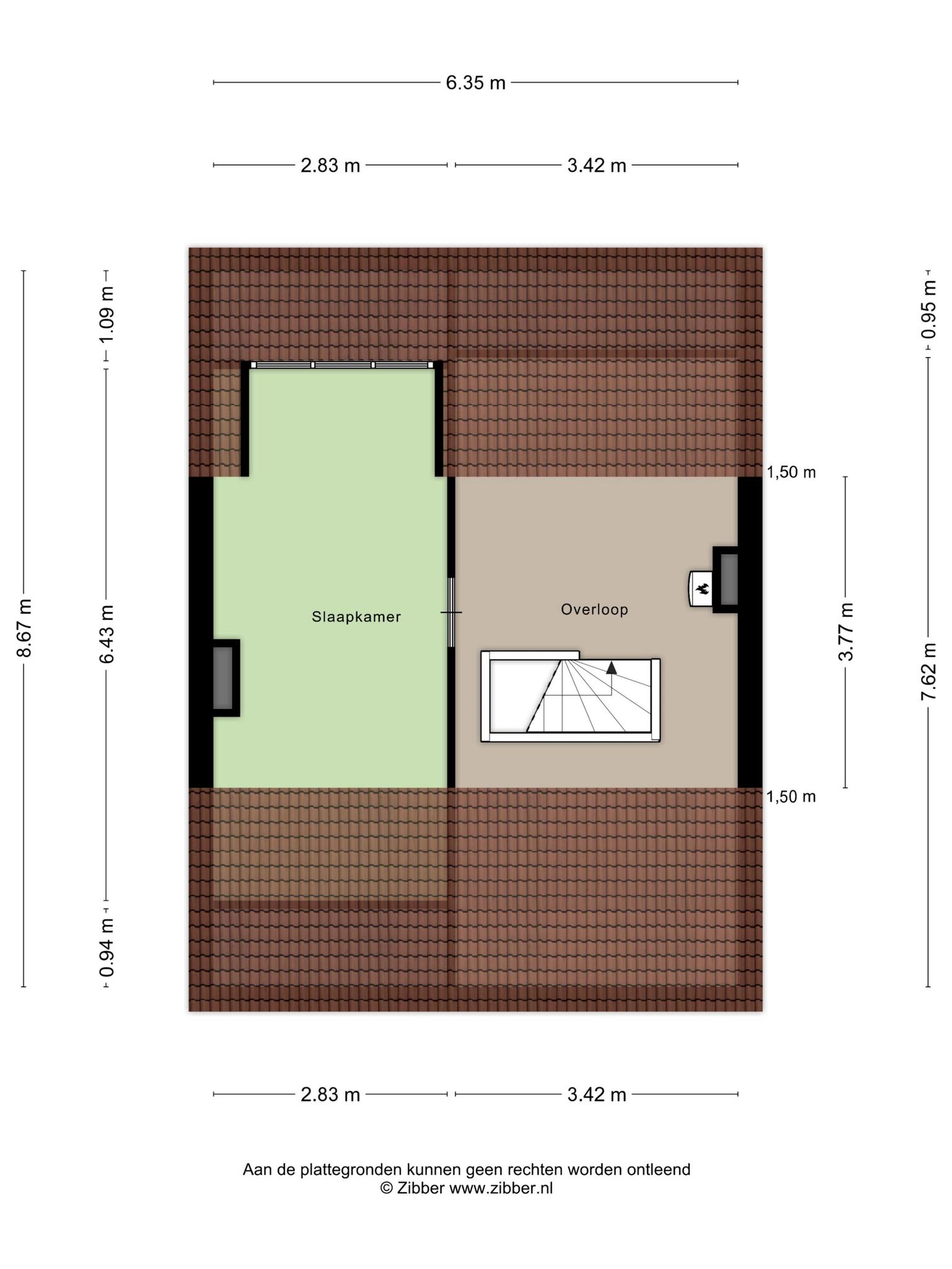 Plattegrond tweede verdieping, Gerard Bruningstraat 14 Rosmalen