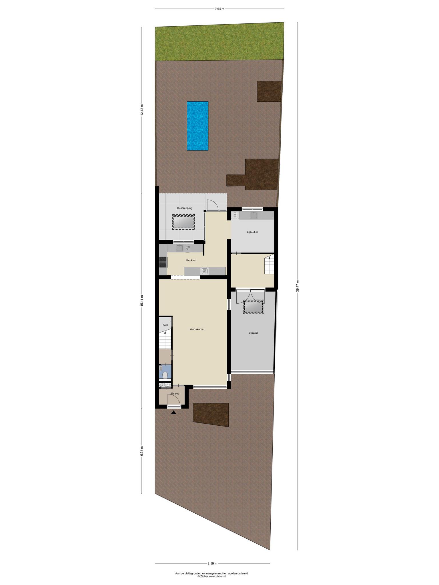 Plattegrond begane grond, Dissel 12 Nuland