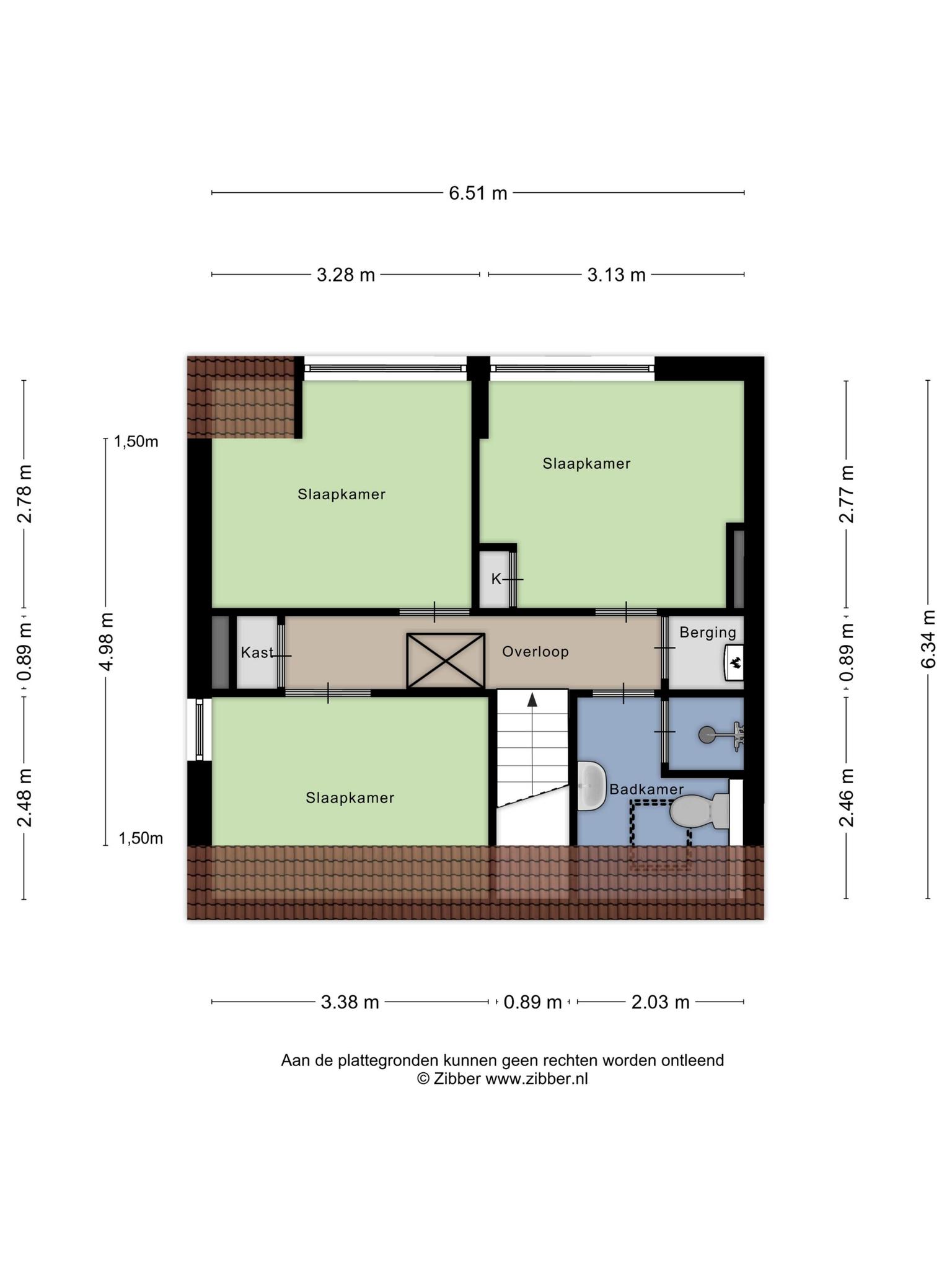 Plattegrond eerste verdieping, Zijlstraat 16 Heeswijk-dinther