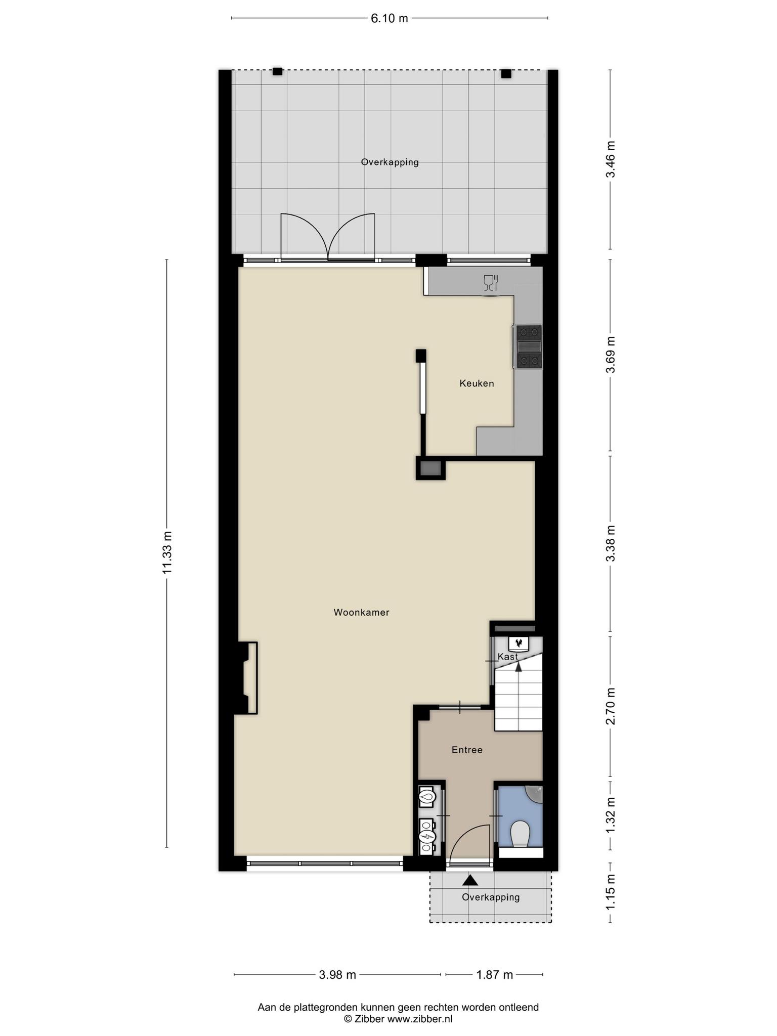 Plattegrond begane grond, Hendrik Wiegersmalaan 26 Rosmalen