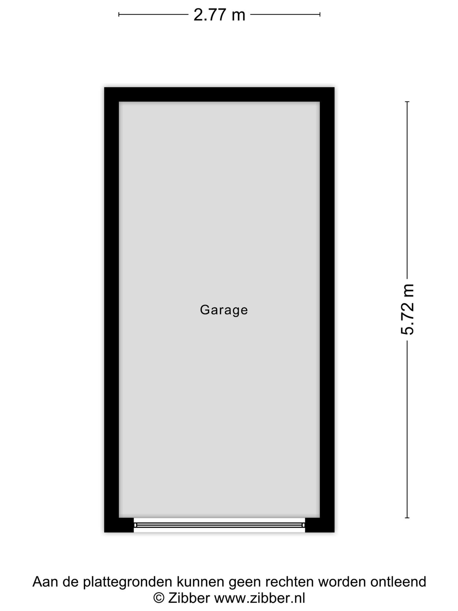 Plattegrond garage, Hendrik Wiegersmalaan 26 Rosmalen