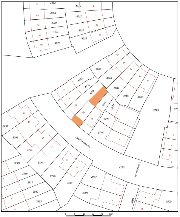 Plattegrond ligging, Kruisherenborch 68 Rosmalen