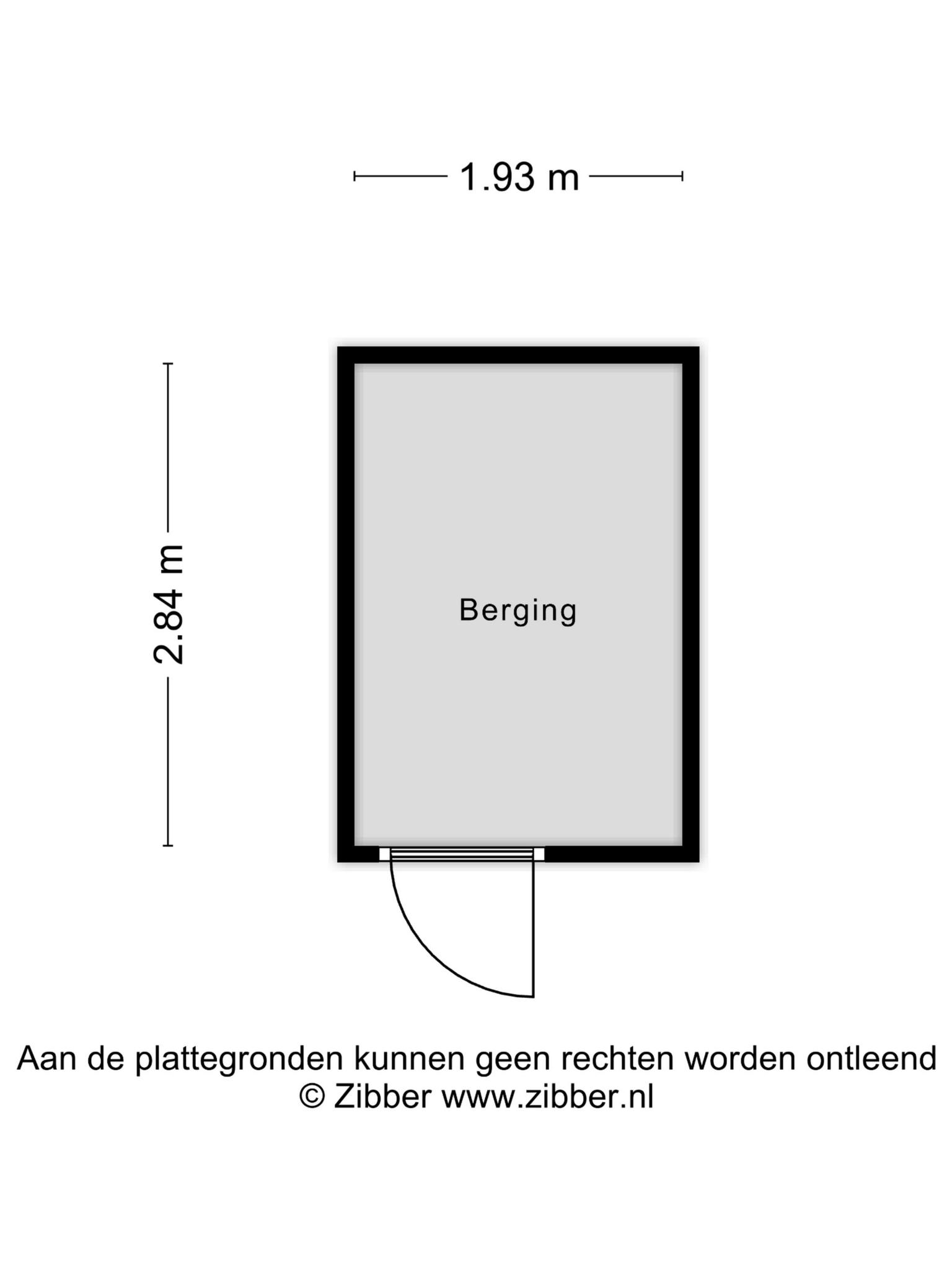 Plattegrond berging, Kruisherenborch 68 Rosmalen