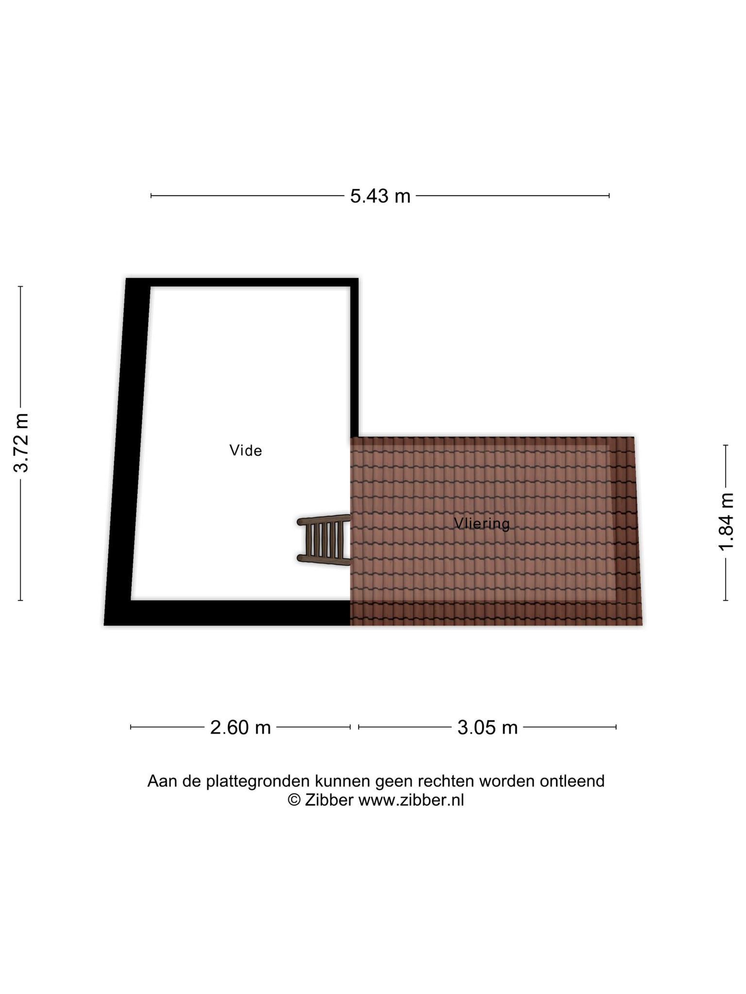 Plattegrond vide en vliering, Kruisherenborch 68 Rosmalen