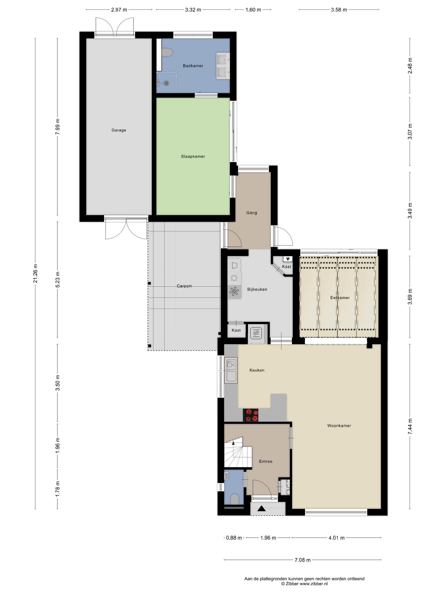 Plattegrond begane grond, Geenbergenstraat 11 Rosmalen