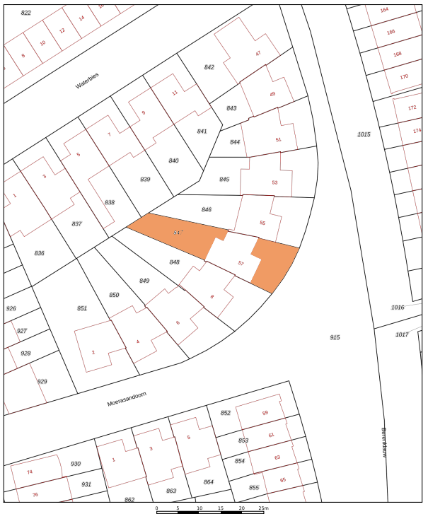 Plattegrond ligging, Berenklauw 57 's-Hertogenbosch