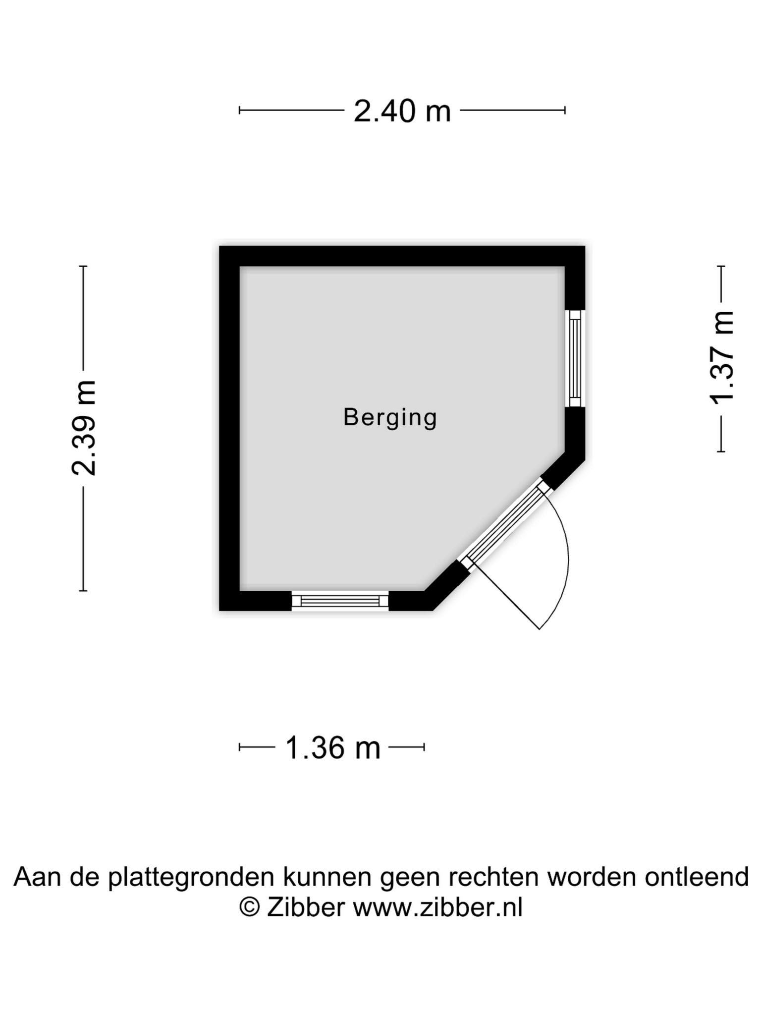 Plattegrond berging, Berenklauw 57 's-Hertogenbosch