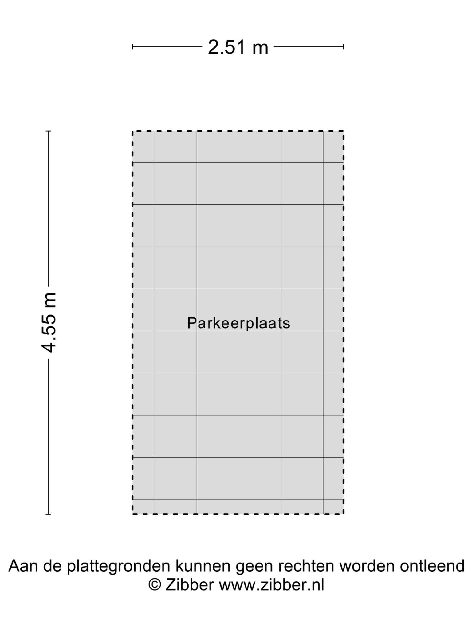 Plattegrond parkeerplaats, Raadhuisstraat 1C Rosmalen