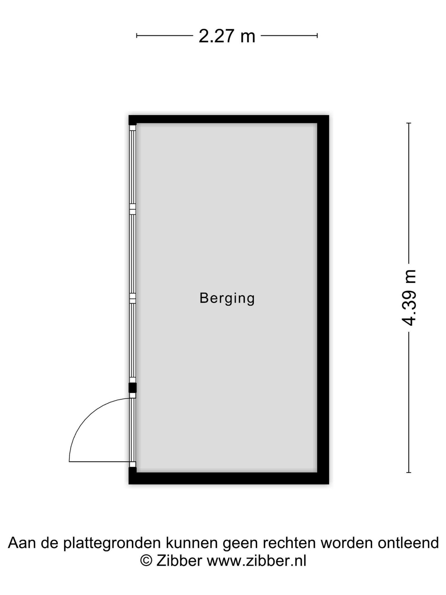 Plattegrond berging, Willem van Geldorpstraat 23 Rosmalen