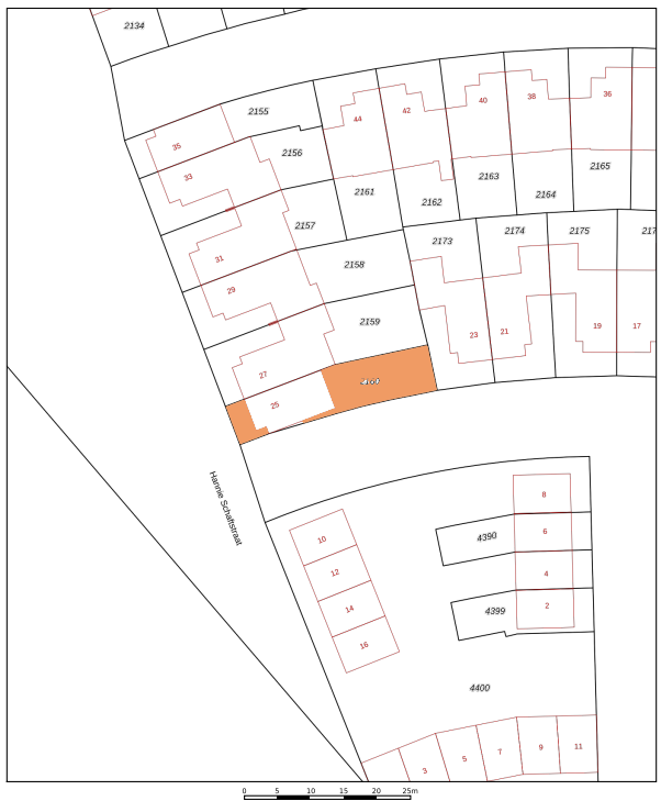 Plattegrond ligging, Hannie Schaftstraat 25 Rosmalen