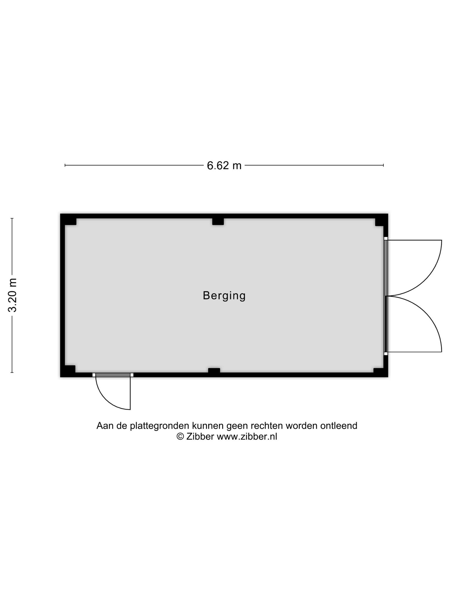 Plattegrond berging, Hannie Schaftstraat 25 Rosmalen