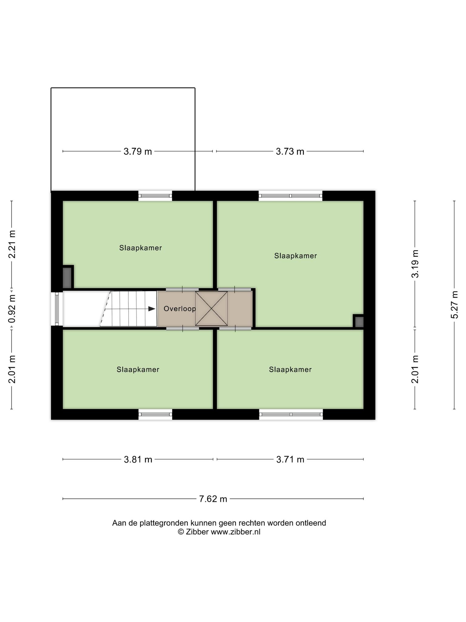 Plattegrond eerste verdieping, Deken van Roestellaan 43 Rosmalen