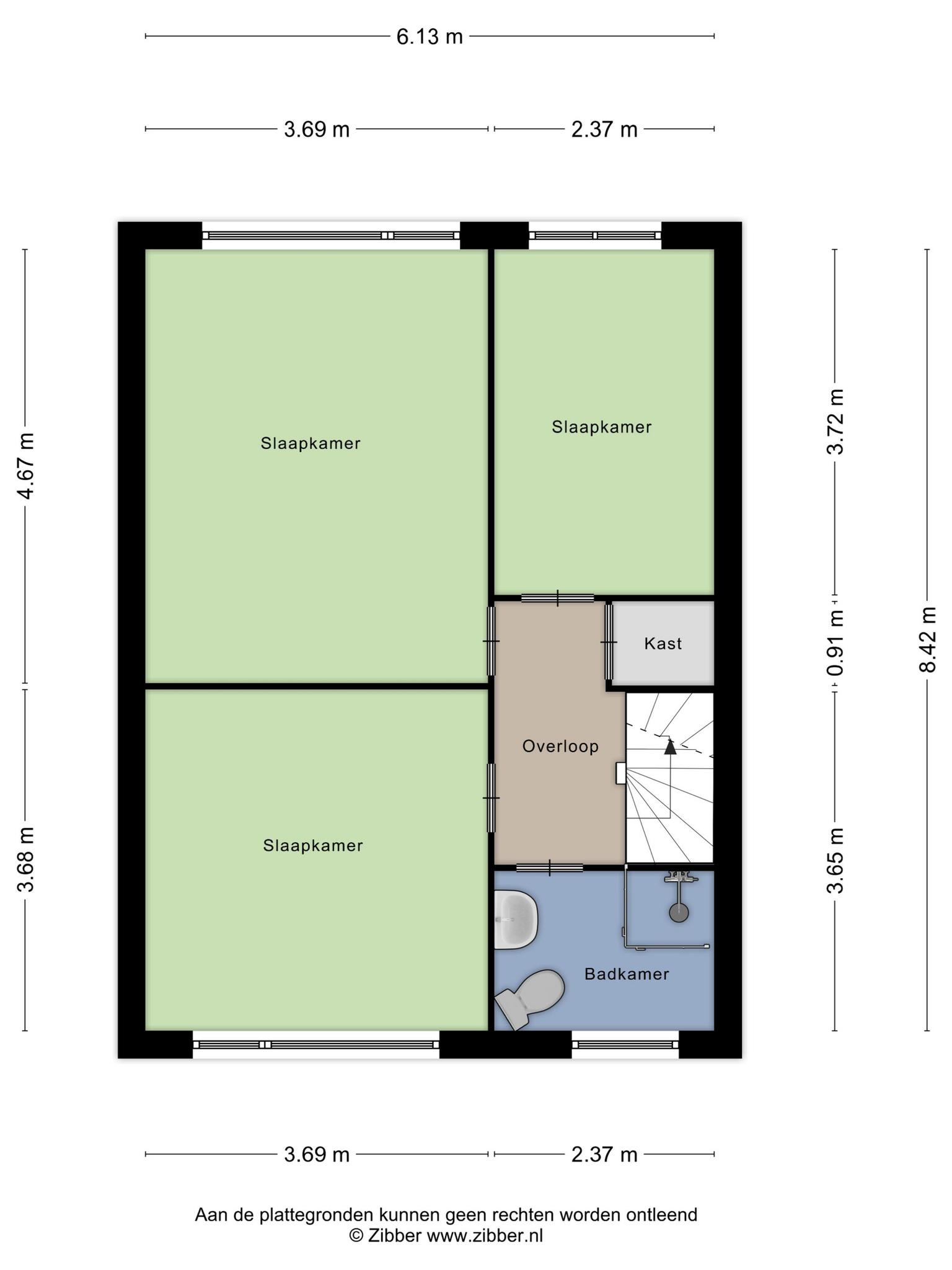 Plattegrond eerste verdieping, Willem Elsschotstraat 21 Rosmalen