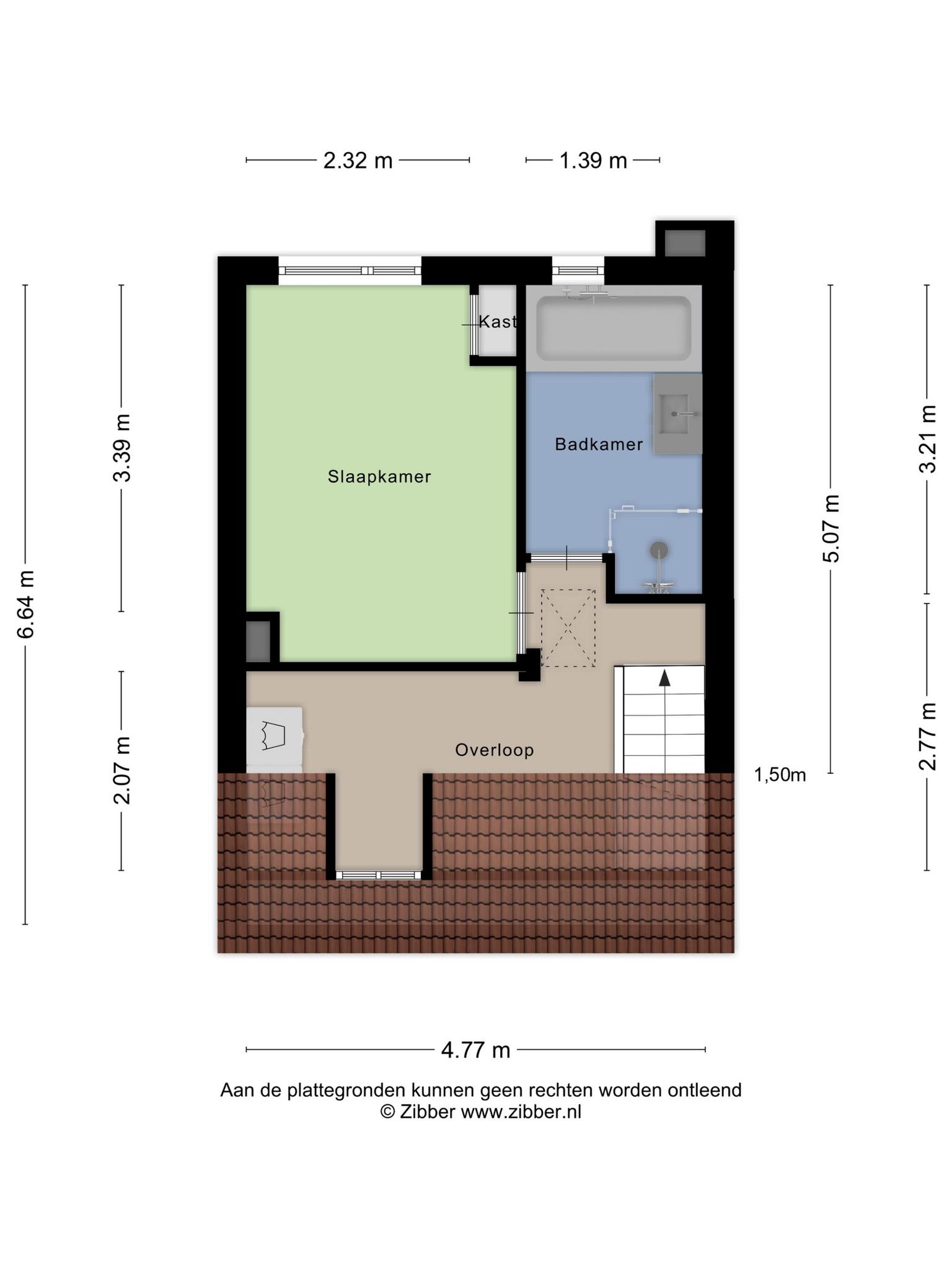 Plattegrond tweede verdieping, Esdoornstraat 9 's-Hertogenbosch