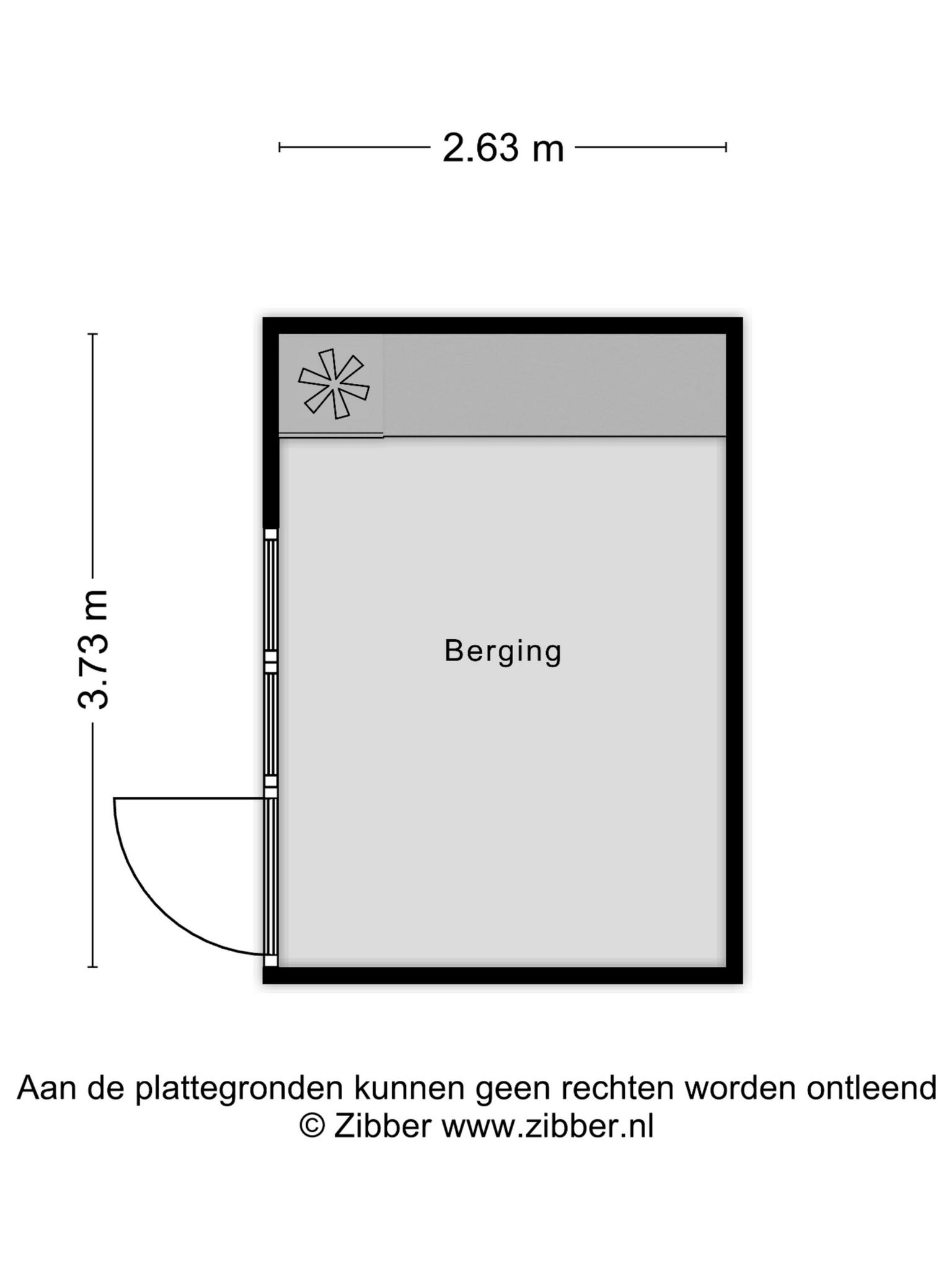 Plattegrond berging, Herculesstraat 53 Rosmalen