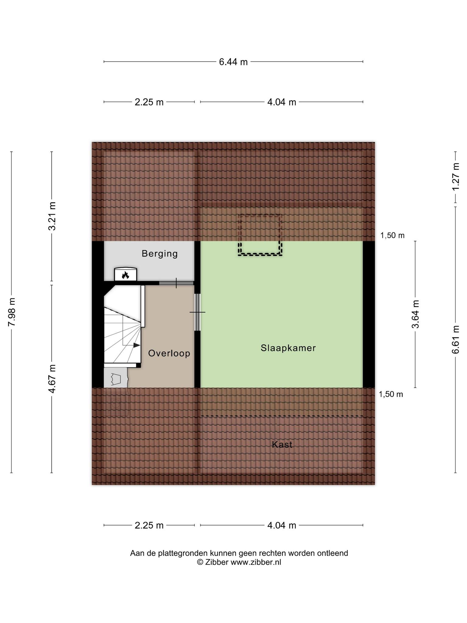 Plattegrond tweede verdieping, Herculesstraat 53 Rosmalen