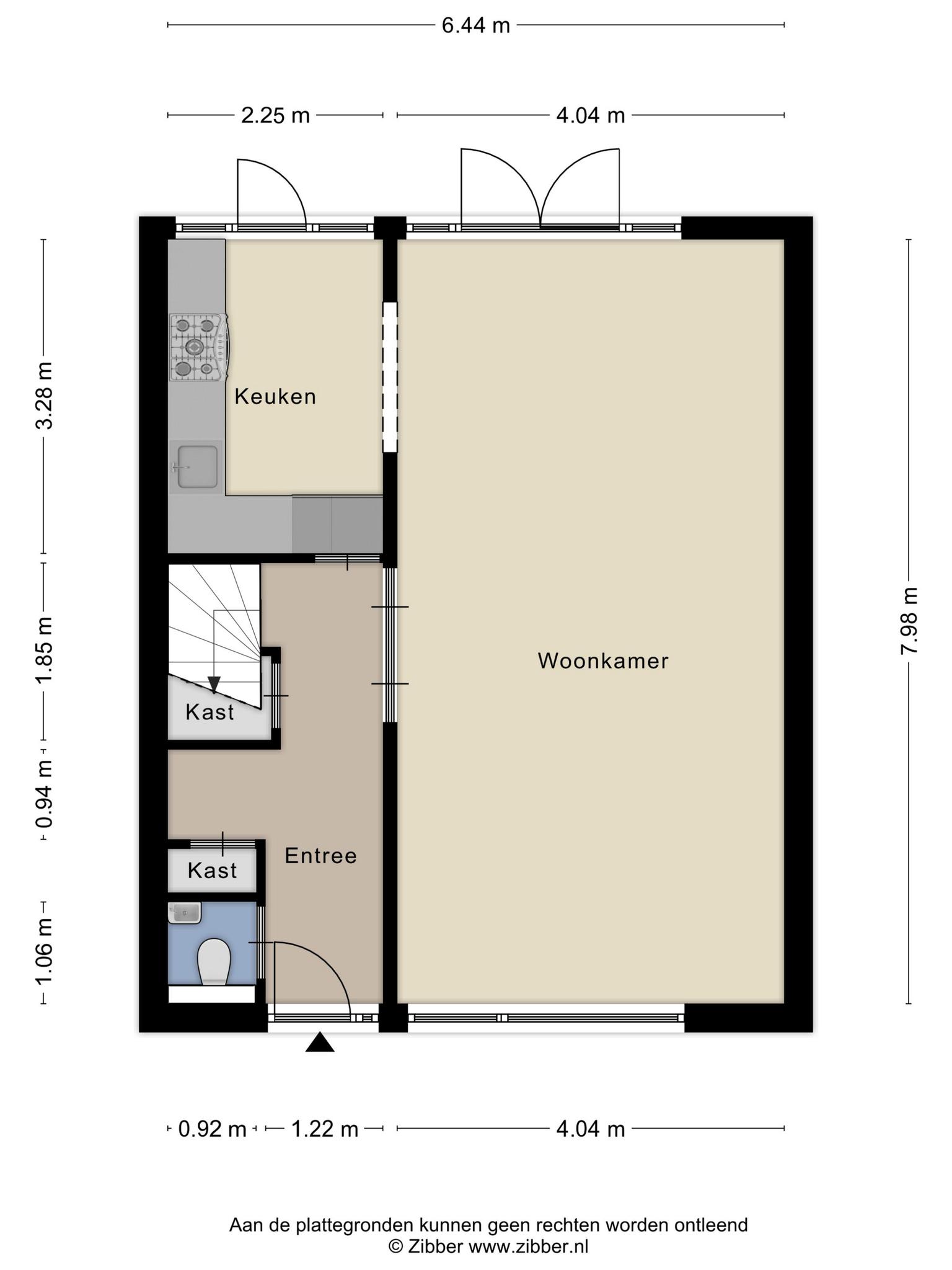 Plattegrond begane grond, Herculesstraat 53 Rosmalen