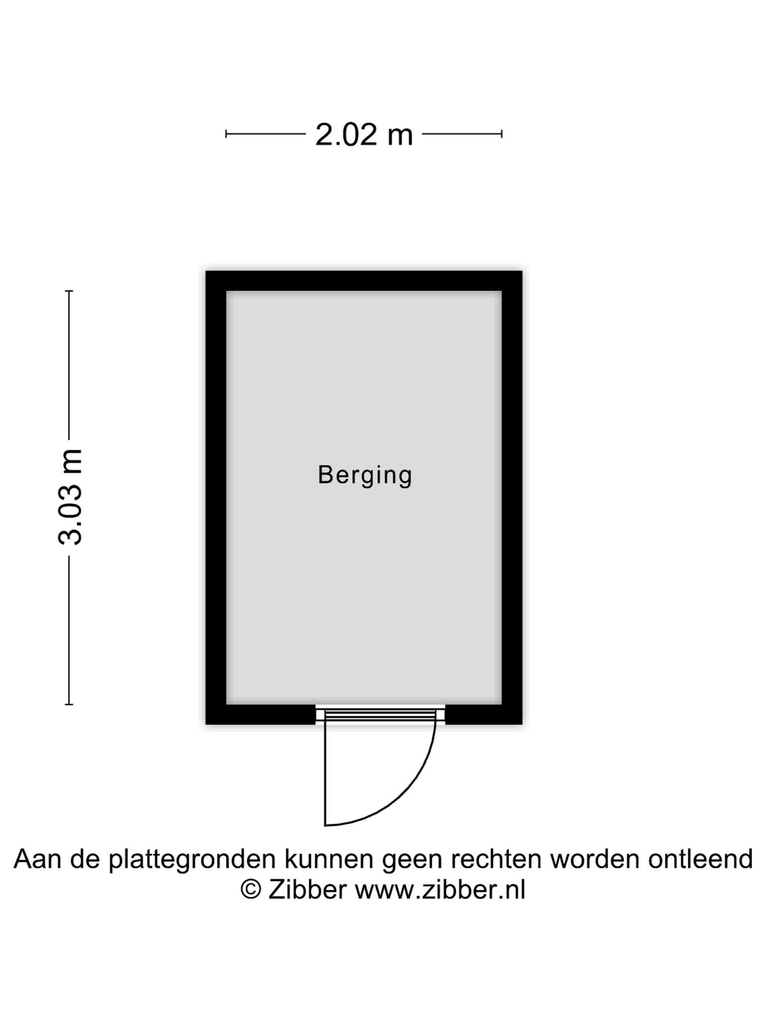 Plattegrond berging, Pastelblauw 65 Rosmalen