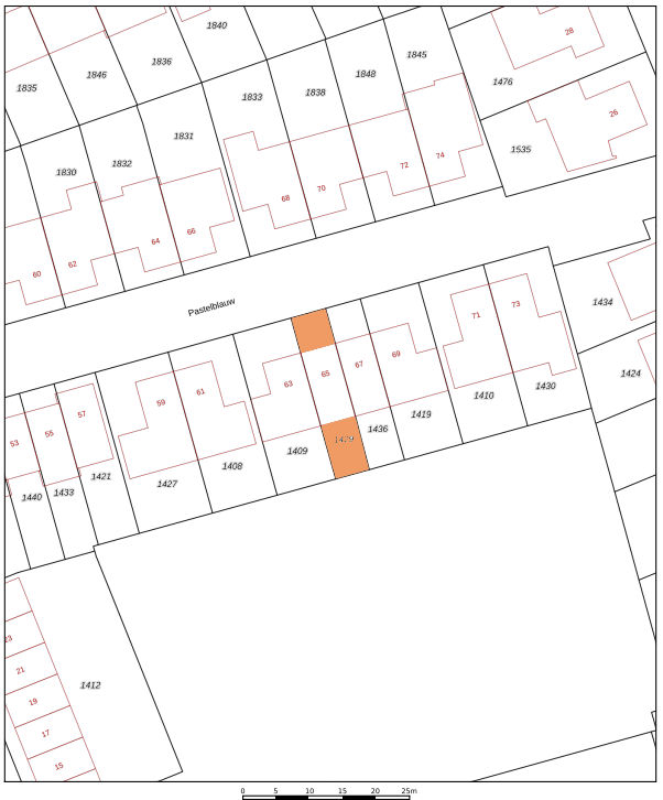 Plattegrond ligging, Pastelblauw 65 Rosmalen