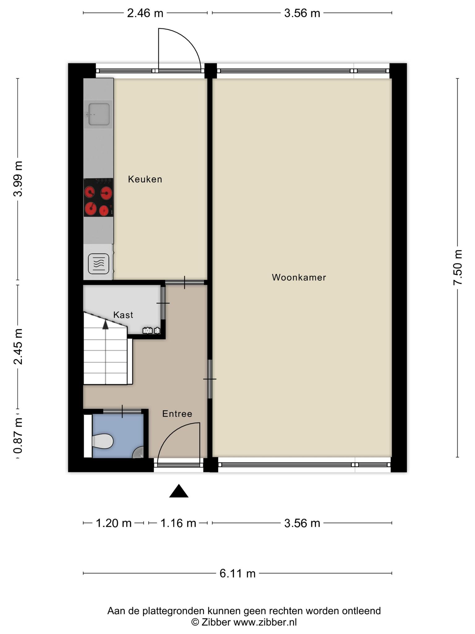 Plattegrond begane grond, Papaverstraat 33 Rosmalen