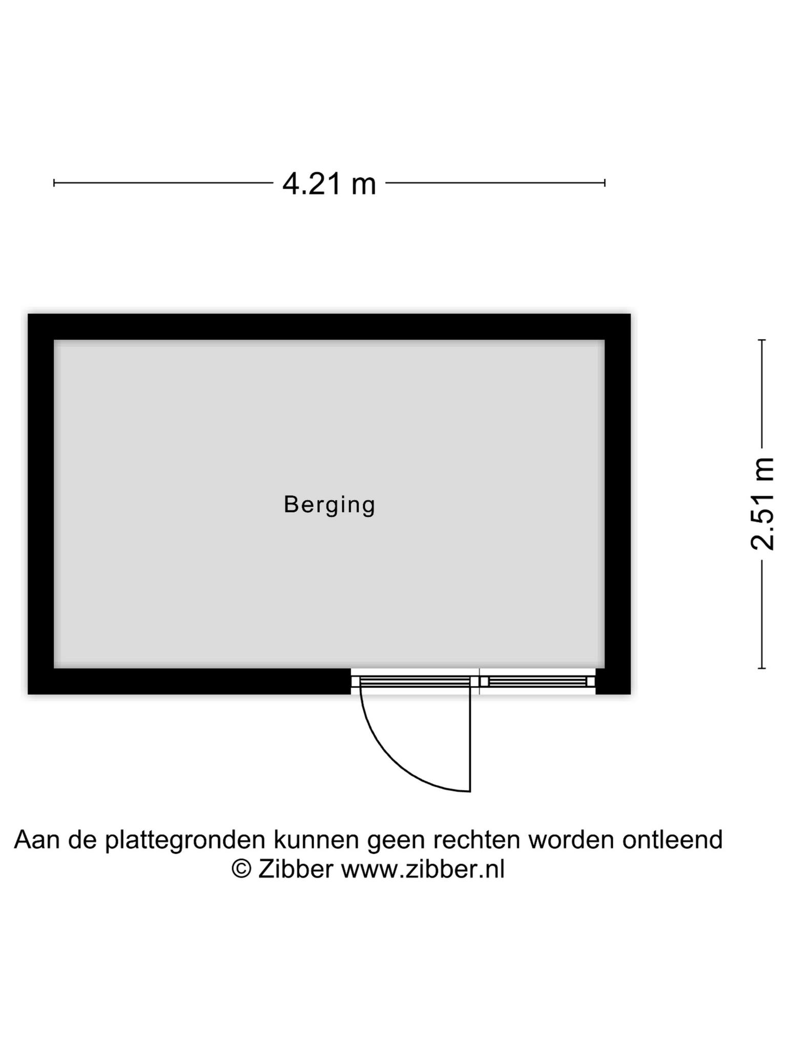 Plattegrond berging, Papaverstraat 33 Rosmalen