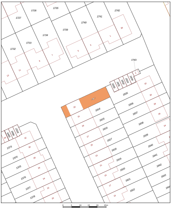 Plattegrond ligging, Papaverstraat 33 Rosmalen