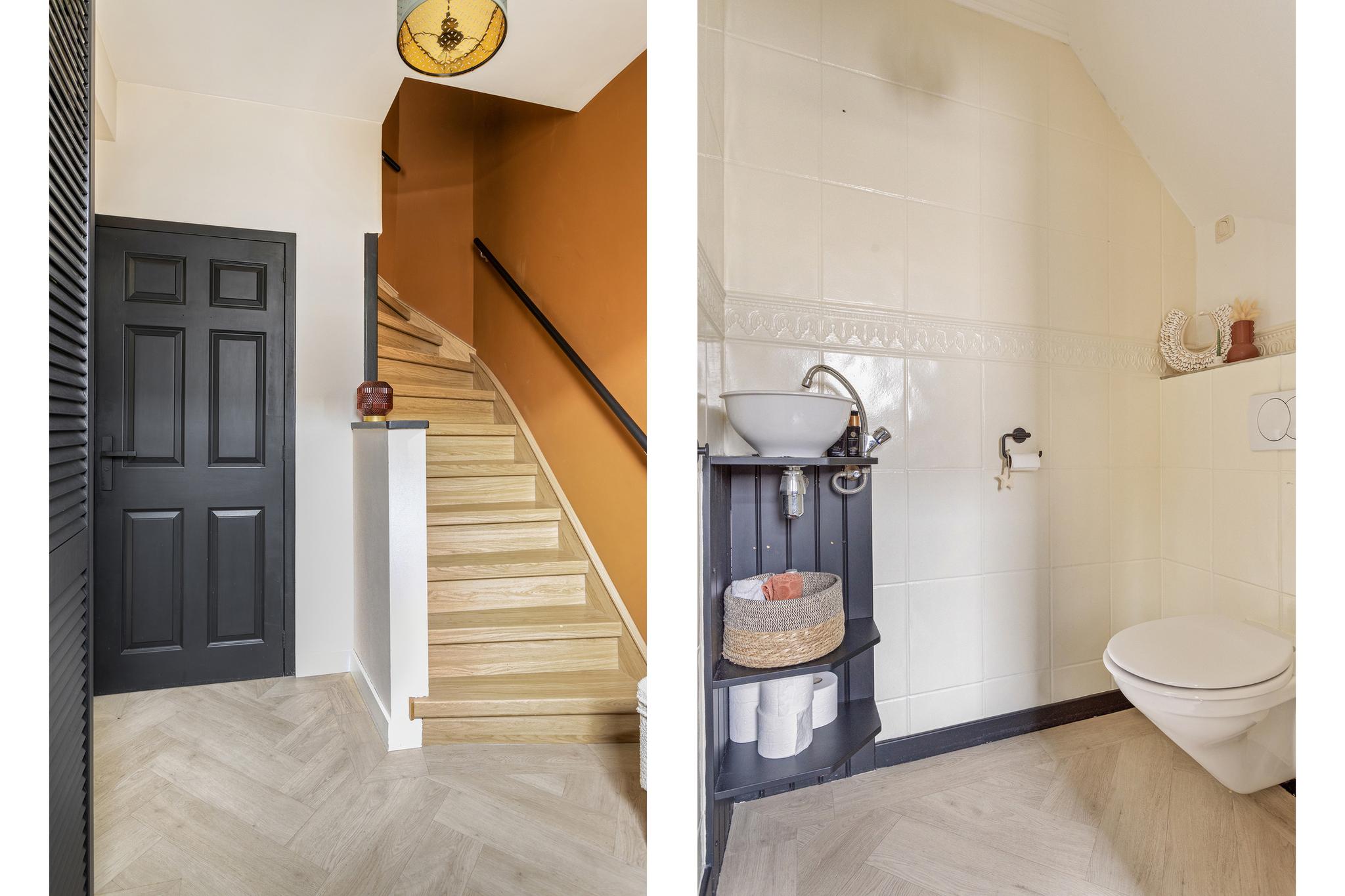 Detailfoto toilet en gang, Michiel de Ruyterstraat 23 's-Hertogenbosch