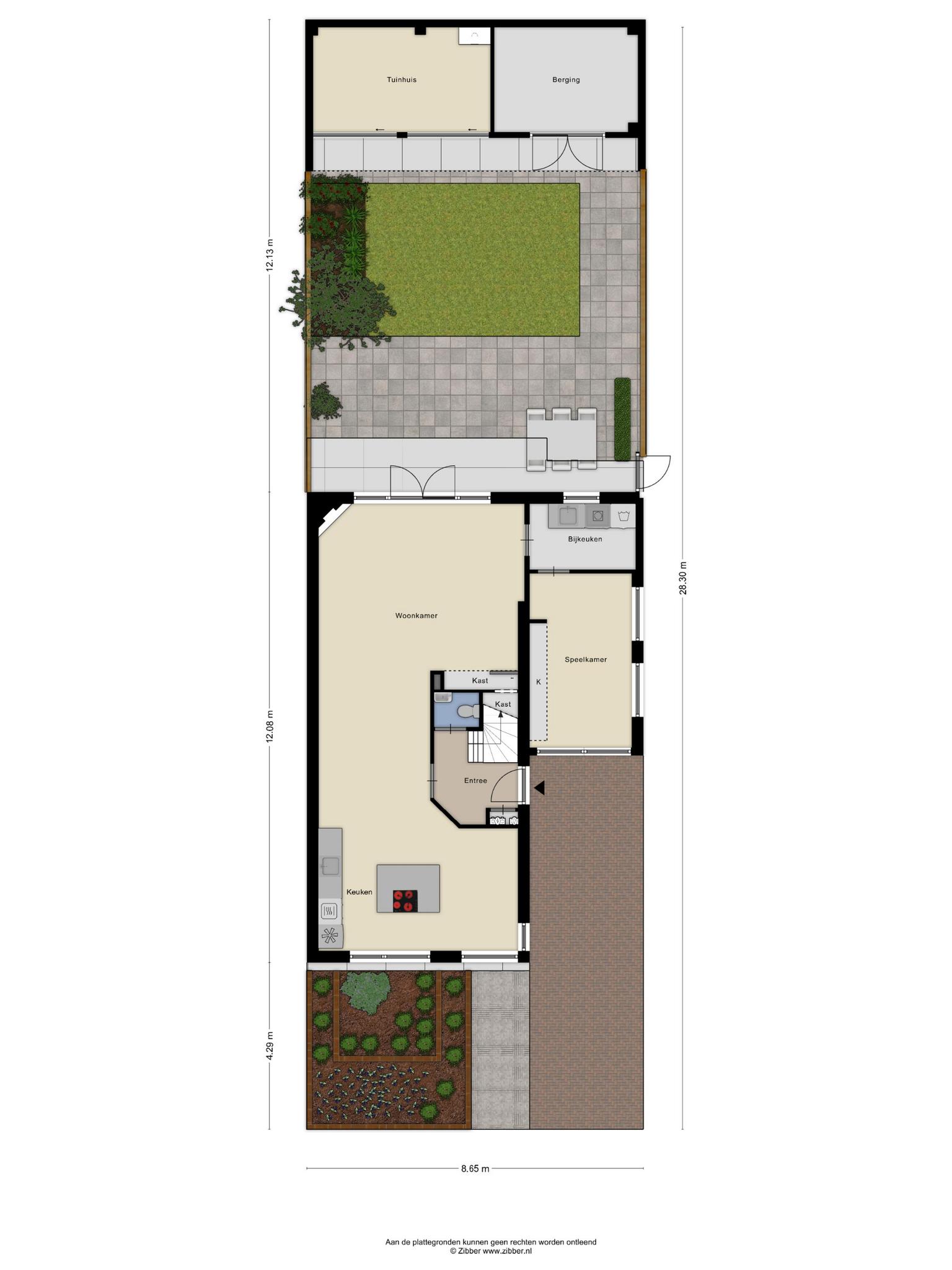 Plattegrond van Prinses Margrietstraat 36 in Rosmalen