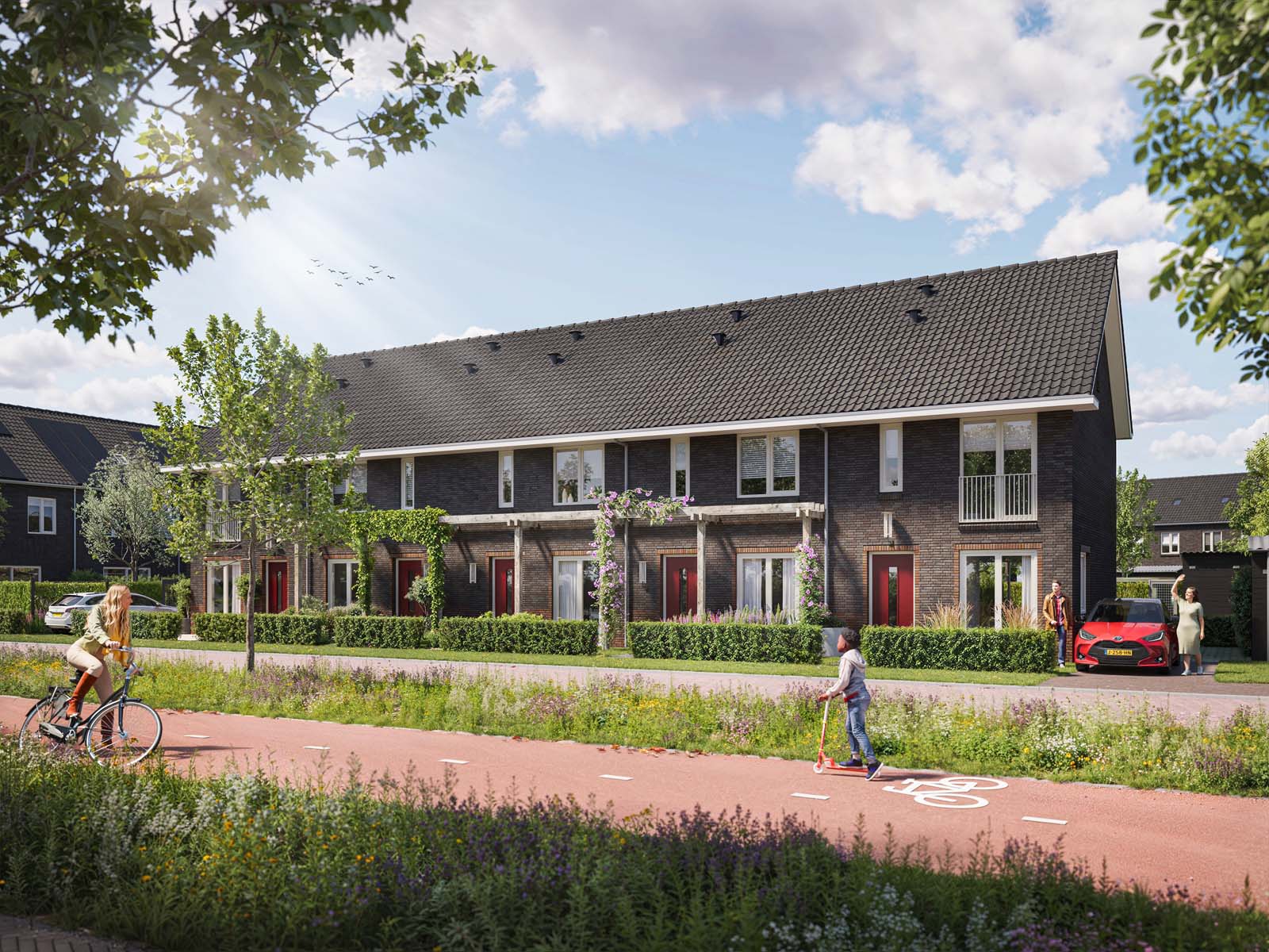 Render van nieuwbouwwijk Tuinenrijk veld 4