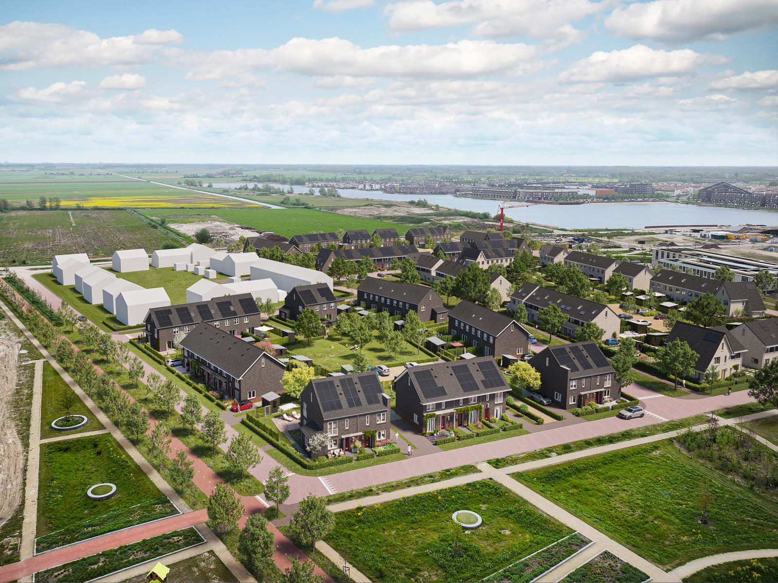 Render van nieuwbouwwijk Tuinenrijk veld 4